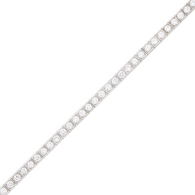 Lot 39 - White Gold and Diamond Bracelet