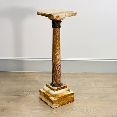 Lot 1057 - Gilt-Metal Mounted Onyx Pedestal