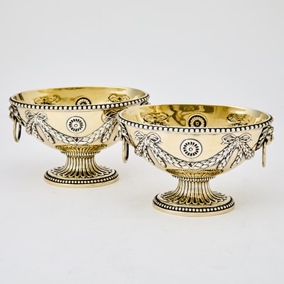 Lot 83 - Pair of George III Sterling Silver Gilt Sauce Tureens