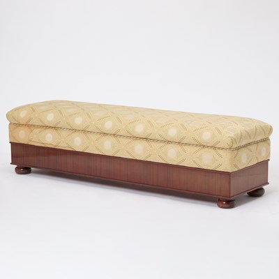 Lot 147 - Regency Style Upholstered Mahogany Bench