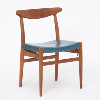 Lot 336 - Hans Wegner for C.M. Madsens Fabriker Upholstered Oak "W2" Side Chair