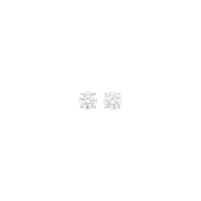 Lot 43 - Pair of White Gold and Diamond Stud Earrings