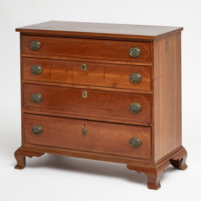 Lot 151 - Federal Inlaid Cherry Chest of Drawers