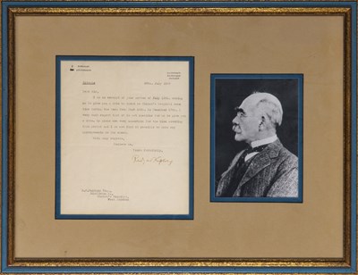 Lot 120 - A Kipling autograph letter