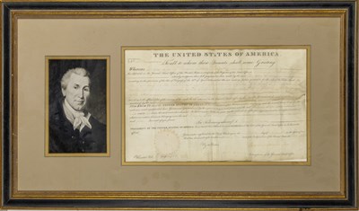 Lot 139 - Land grant signed by James Monroe as President
