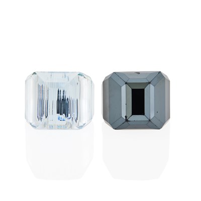 Lot 1243 - Daniel Swarovski Two Crystal and Metal 'Lucent' Rings