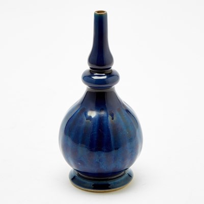 Lot 82 - A Chinese Blue Glazed Porcelain Double Gourd Bottle Vase