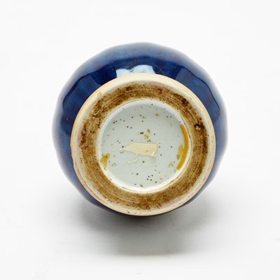 Lot 82 - A Chinese Blue Glazed Porcelain Double Gourd Bottle Vase