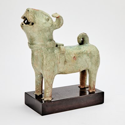 Lot 81 - A Chinese Green Glazed Pottery Figure of a Dog