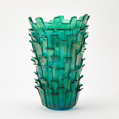 Lot 414 - Venini Murano Hand-Blown and Applied Glass "Ritagli" Vase