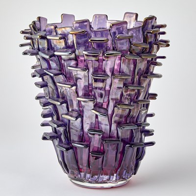 Lot 415 - Venini Murano Hand-Blown and Applied Glass "Ritagli" Vase