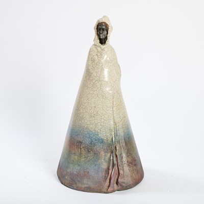 Lot 418 - Renzo Faggioli Raku-Glazed Ceramic Figural Sculpture