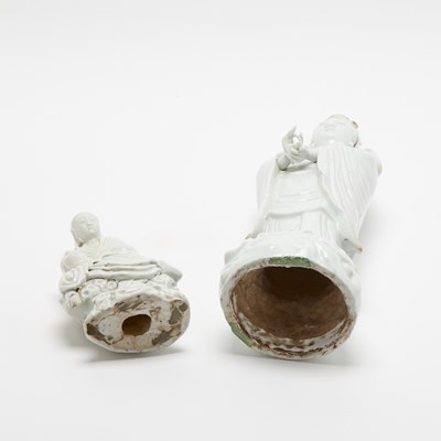 Lot 91 - Two Chinese Dehua Porcelain Figures of Guanyin