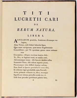 Lot 48 - Baskerville's De rerum natura