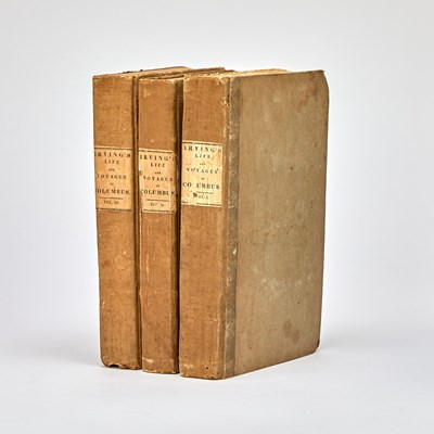 Lot 154 - First American edition of Irving's Life and Voyages of Columbus, in original boards