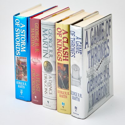 Lot 274 - A full set of A Song of Ice and Fire, all signed by the author