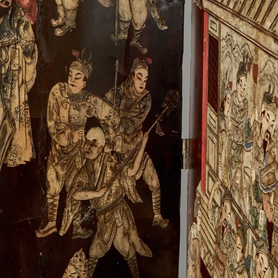 Lot 102 - Chinese Coromandel Eight-Panel Screen