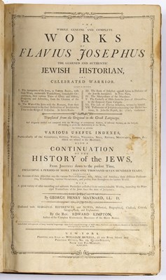 Lot 52 - The first American edition of Josephus