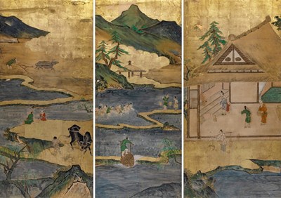 Lot 95 - Three Japanese Paintings