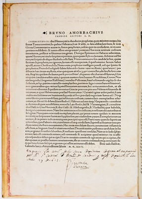 Lot 16 - Jerome, printed in Basel, expurgated in Lima