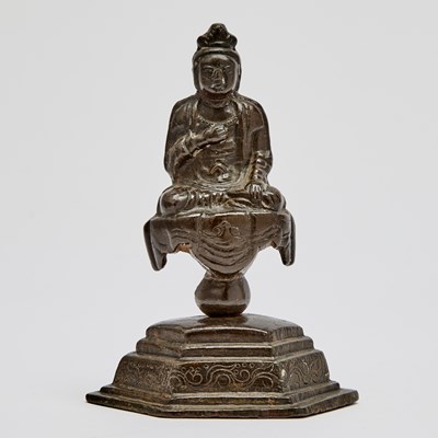 Lot 73 - A Small Chinese Bronze Figure of a Bodhisattva