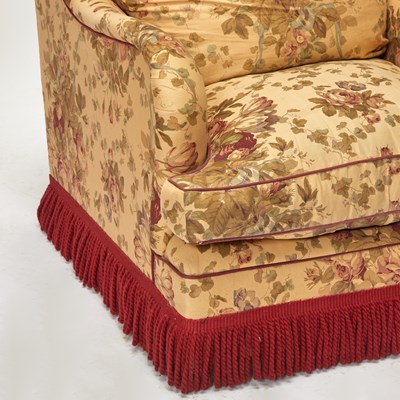 Lot 284 - Pair of English Upholstered Club Chairs by Geoffrey Bennison