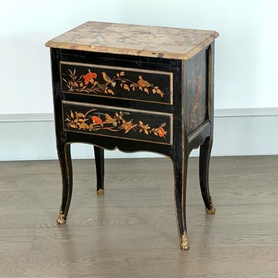 Lot 1036 - Louis XV Parcel-Gilt and Black Japanned Side Table