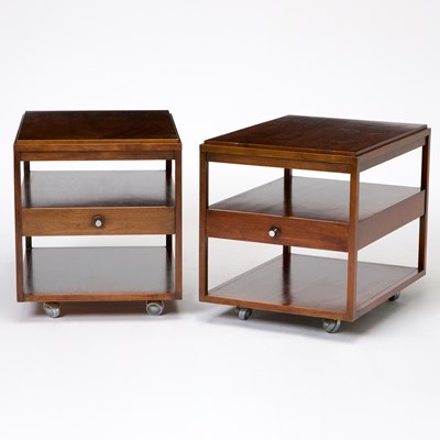 Lot 622 - Pair of Mahogany Two-Tier Side Tables