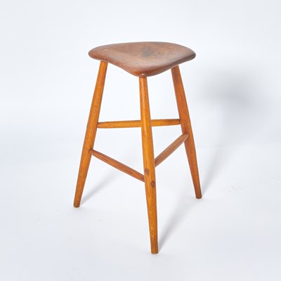 Lot 350 - Wharton Esherick Walnut Stool
