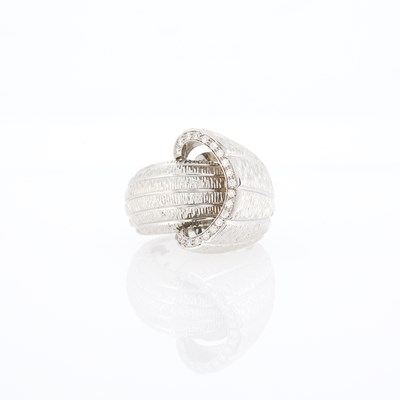 Lot 1123 - White Gold and Diamond Ring