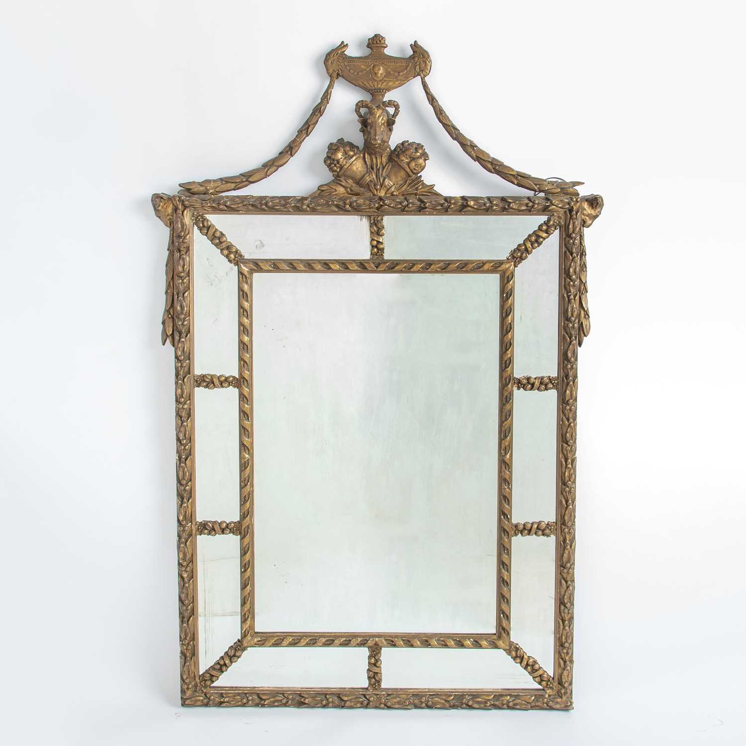 Lot 274 - Louis XVI Giltwood and Composition Mirror