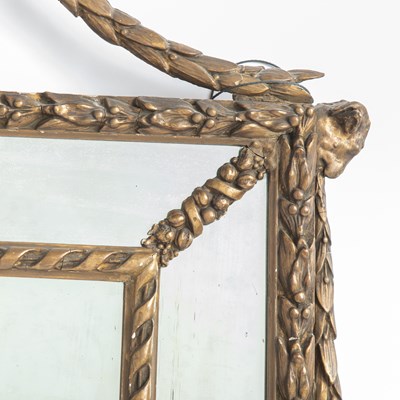 Lot 274 - Louis XVI Giltwood and Composition Mirror