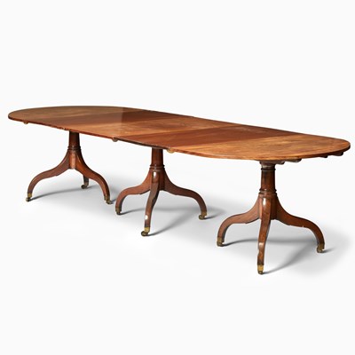 Lot 280 - Regency Mahogany Triple Pedestal Dining Table