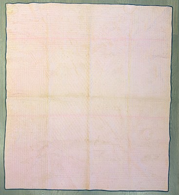 Lot 6 - Pieced and Appliqued Cotton Hawai'ian Pre-Statehood Flag Quilt