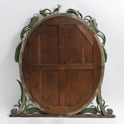 Lot 190 - Art Nouveau Style Painted Wood Mirror