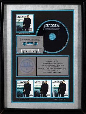 Lot 35 - The multi-platinum sales award for Jay-Z's "Hard Knock Life" album