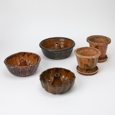 Lot 126 - Five Pieces of Glazed Redware