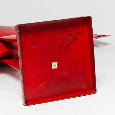 Lot 120 - Red Painted Sheet Metal Figure of a Rooster