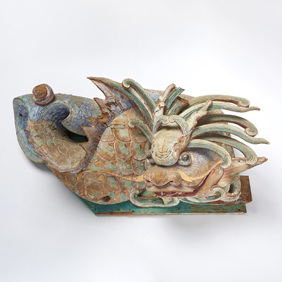 Lot 98 - Southeast Asian Painted Wood Figure