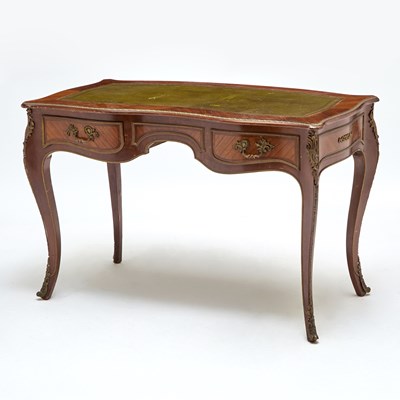Lot 192 - Louis XV Style Bronze Mounted Rosewood and Mahogany Bureau plat