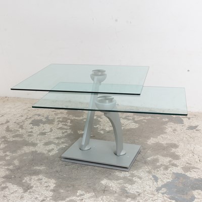 Lot 69 - Gamba & Guerra for Naos "Lunch Time" Glass and Metal Table