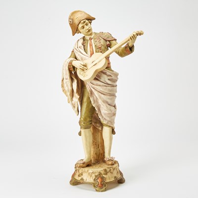 Lot 160 - Royal Dux Porcelain Figure of a Musician