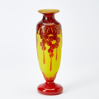 Lot 267 - Le Verre Francais Art Deco Acid-Etched Cameo Glass Vase