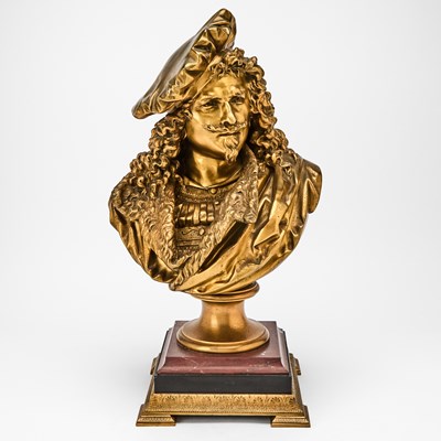 Lot 177 - French Gilt-Bronze Bust of Rembrandt van Rijn