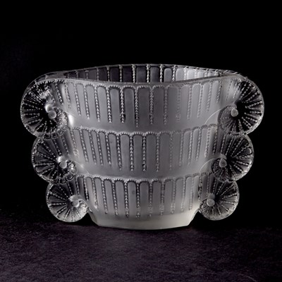 Lot 294 - R. Lalique Molded Glass "Jaffa" Vase