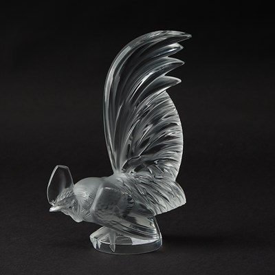 Lot 298 - Lalique Molded Glass "Coq Nain" Paperweight