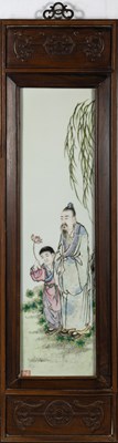 Lot 80 - A Pair of Chinese Enameled Porcelain Plaques