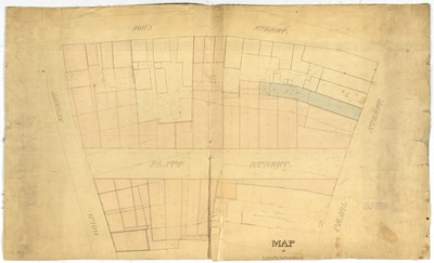 Lot 196 - Large folding map depicting the Financial District