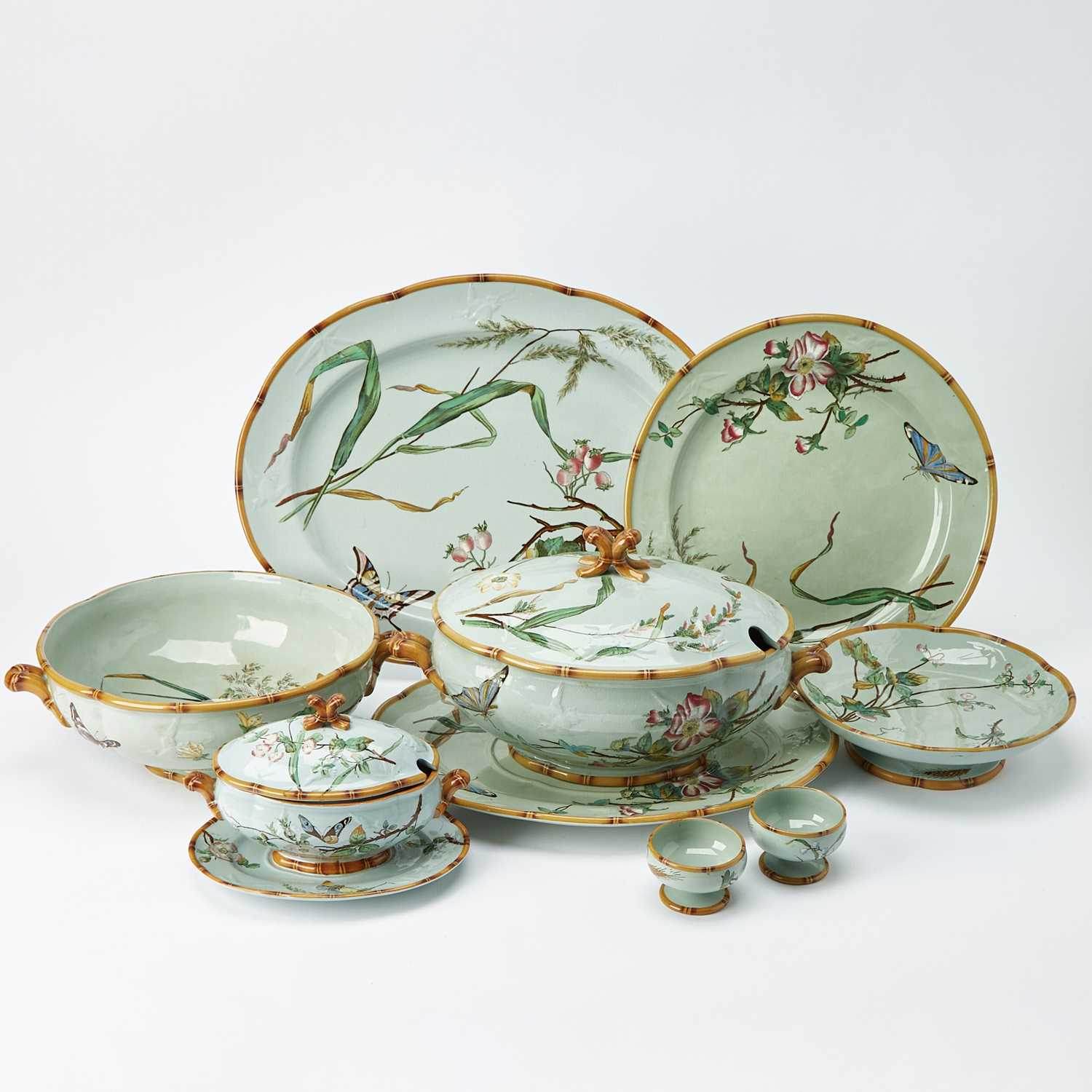 Lot 657 - Minton Porcelain Aesthetic Movement Bamboo Lot 657 - Minton Porcelain Aesthetic Movement Bamboo