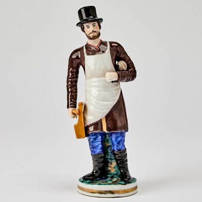 Lot 293 - Russian Porcelain Figure of a Glazier
